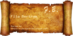 Fila Bertram névjegykártya